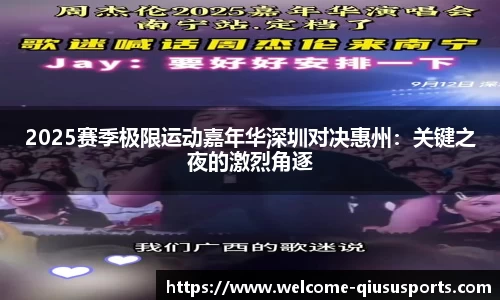 2025赛季极限运动嘉年华深圳对决惠州：关键之夜的激烈角逐